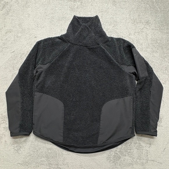 Nike Fleece Pullover Sweater Womens Medium Black‎ Swoosh Training Gym CJ5758-010 - Picture 1 of 6